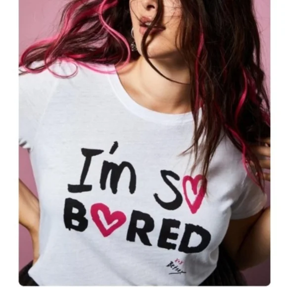 Torrid X Betsey Johnson Tee "I'm S❤️ B❤️red" 00/10 - Picture 3 of 8